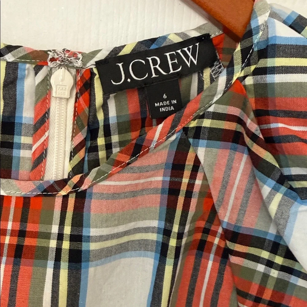 J.Crew Stewart Tartan Plaid Peplum Top - Picture 3 of 7